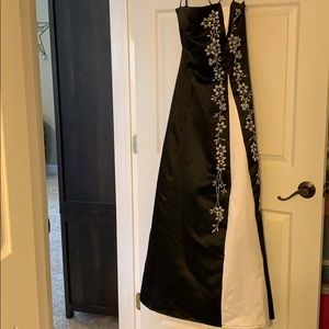 Black and White Long Formal Gown